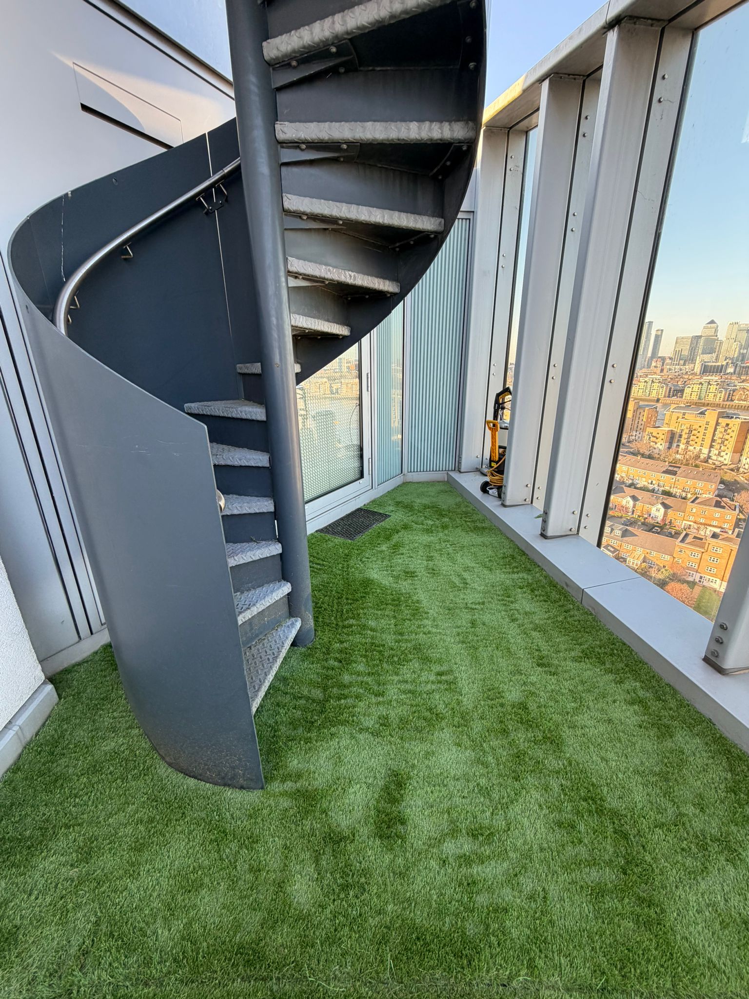 Rooftop artificial grass installation completed in Lewisham SE13