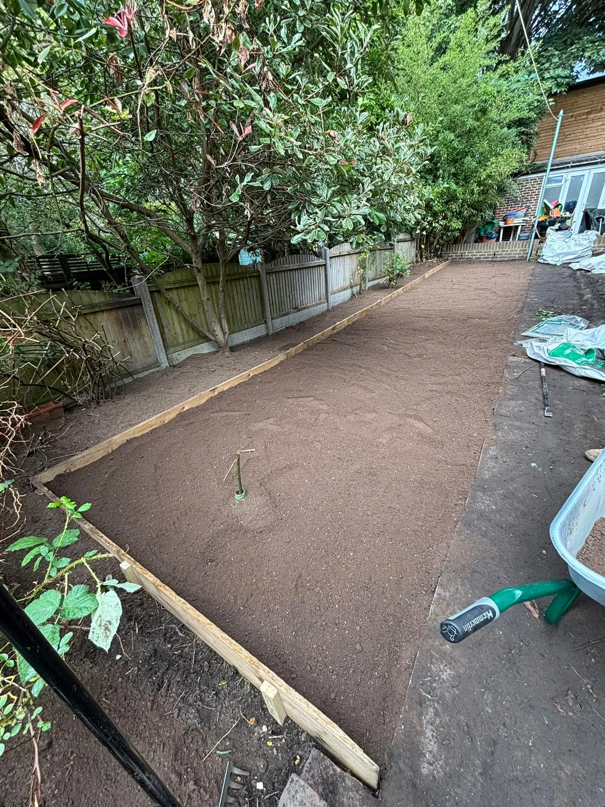 Porcelain Paving & Landscaping before work