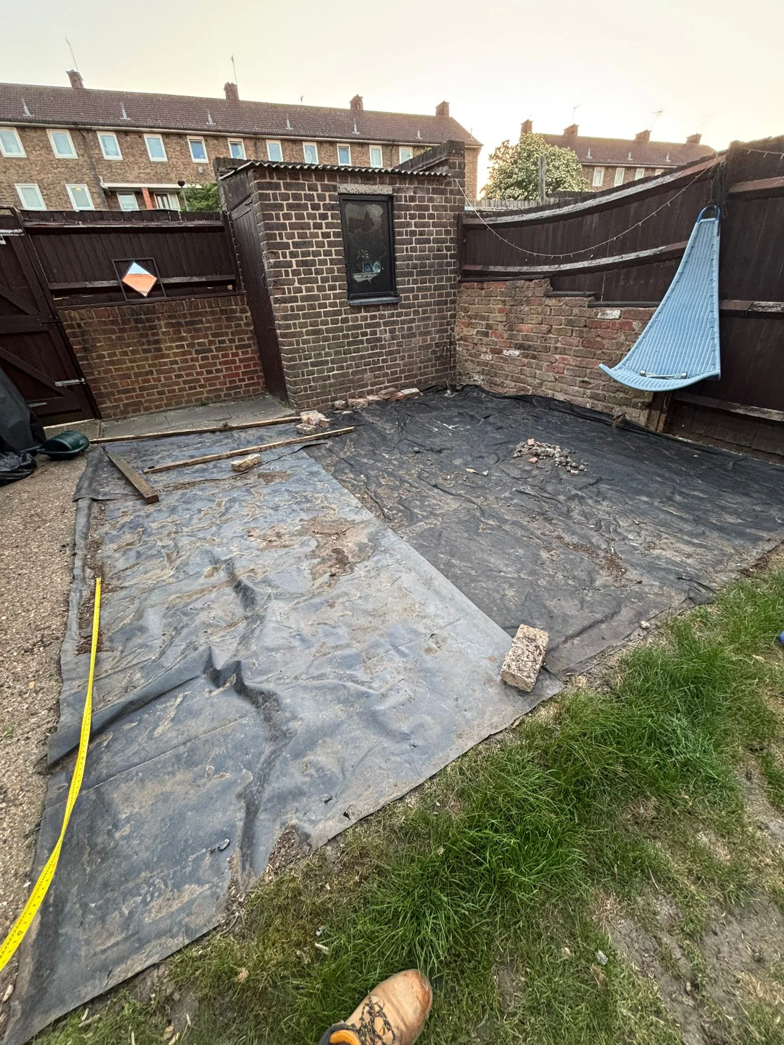 Timber Decking Installation before work