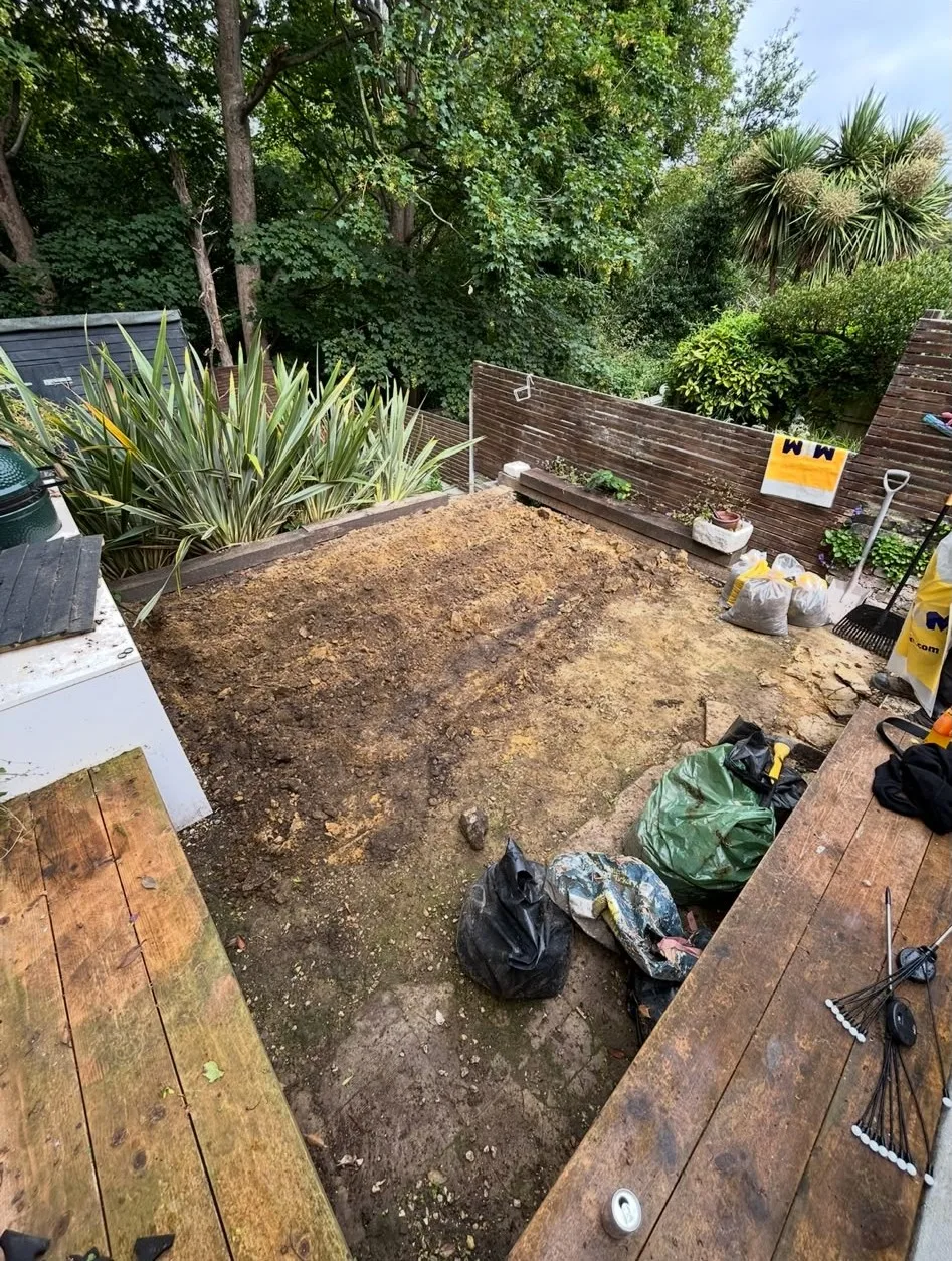 Before patio installation in Plumstead
