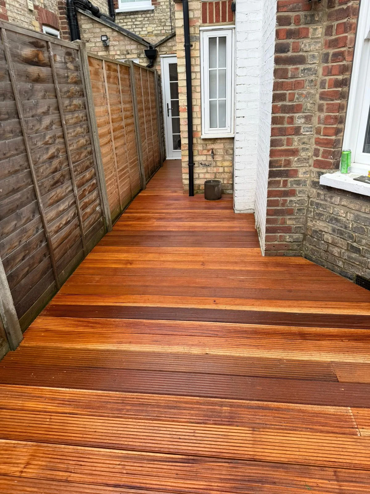 Yellow Balau hardwood timber decking construction process