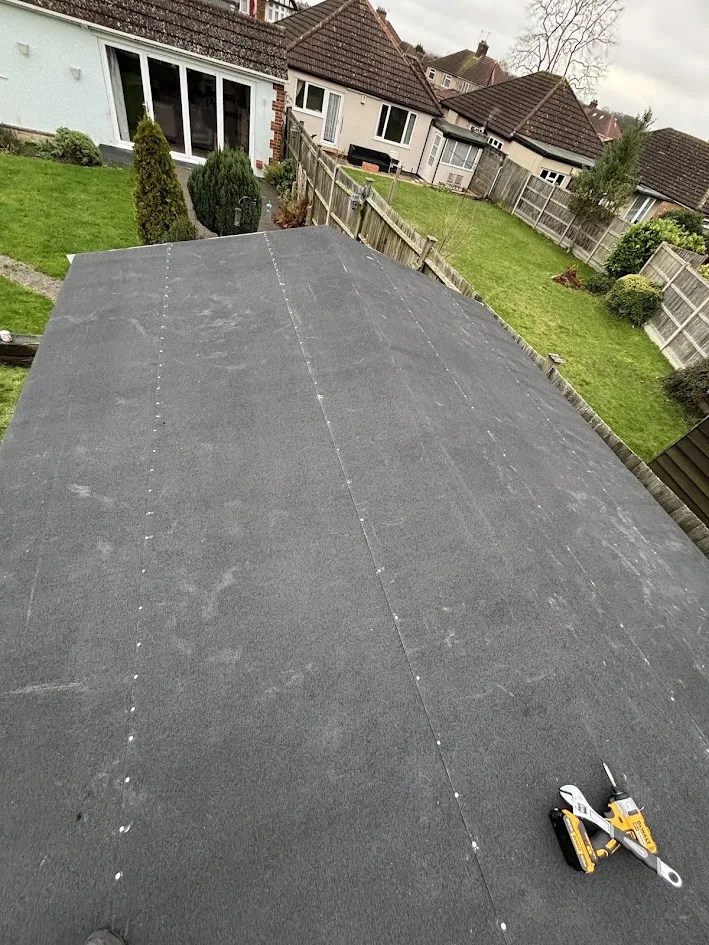 Completed new timber shed roof installation