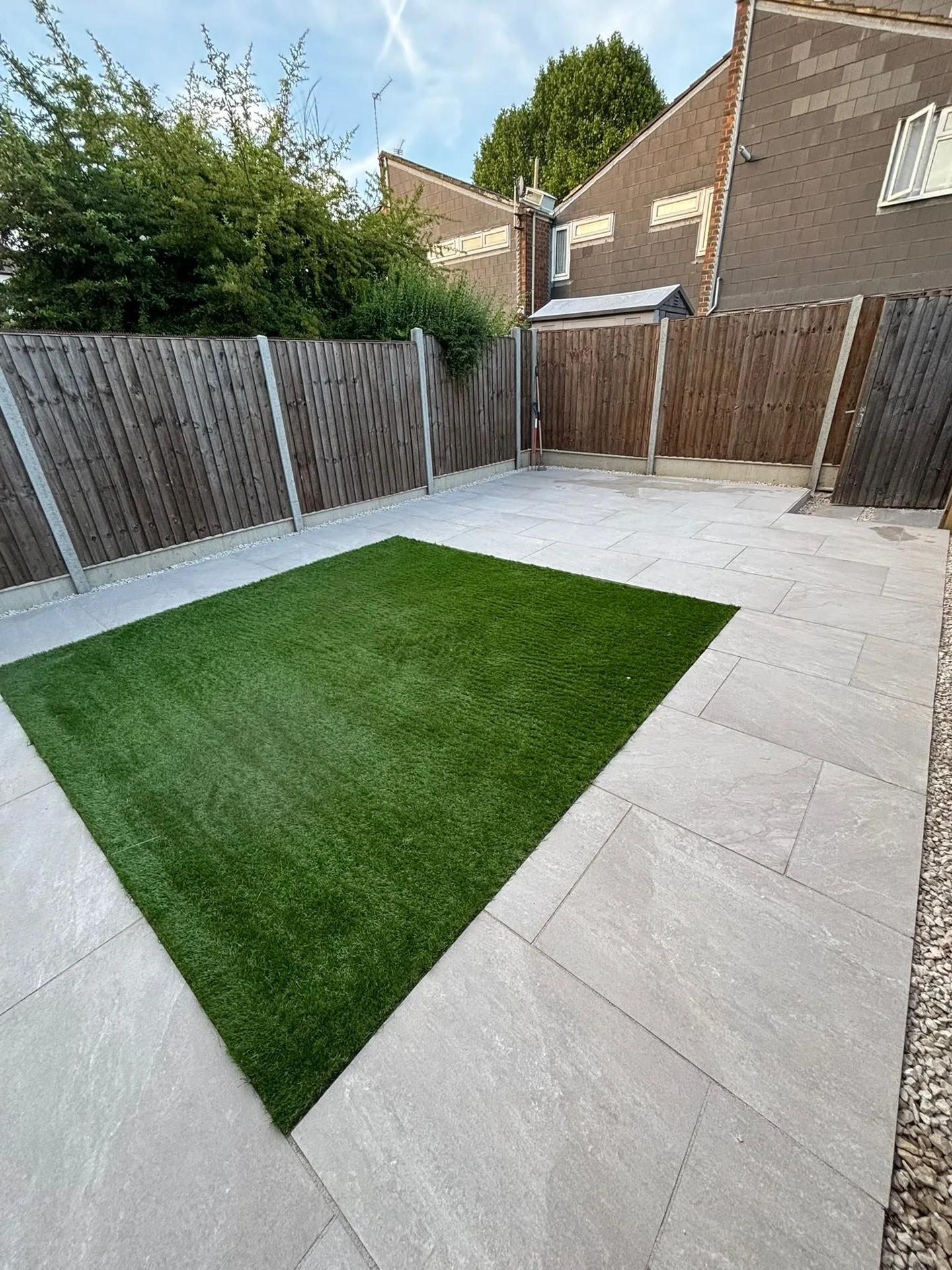 Porcelain patio installation in London